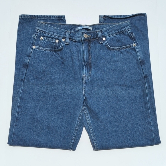 Tommy Hilfiger 2000 Vintage Medium Wash High Waisted Straight Leg Jeans Blue 12 - Picture 3 of 16